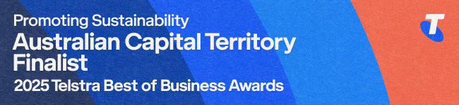 tile showing Promoting Sustainability finalist in the ACT in the 2025 Telstra Best of Business Awards