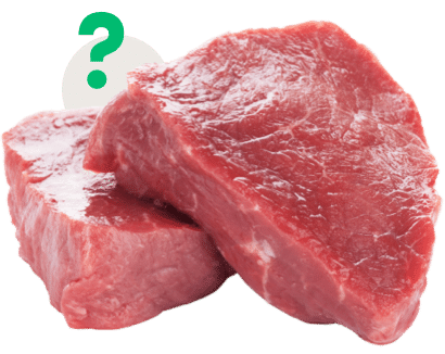 Raw beef steak, raw protein