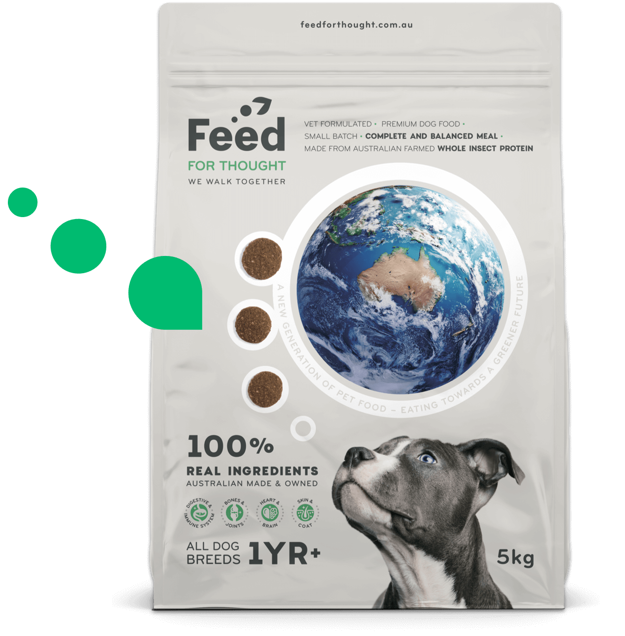 Feed for Thought Dog Food Product Bag